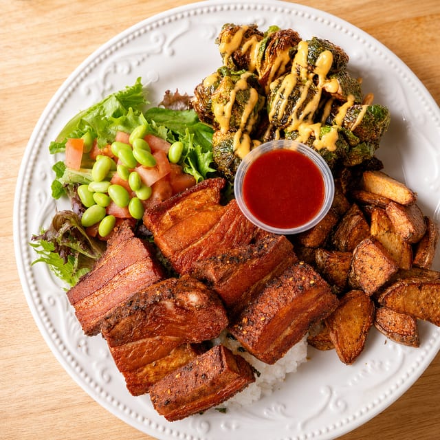 PORK BELLY PLATE.